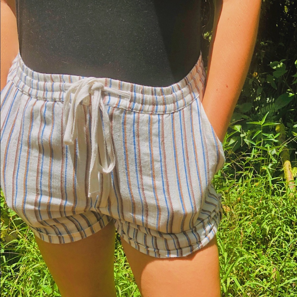 F21 striped shorts